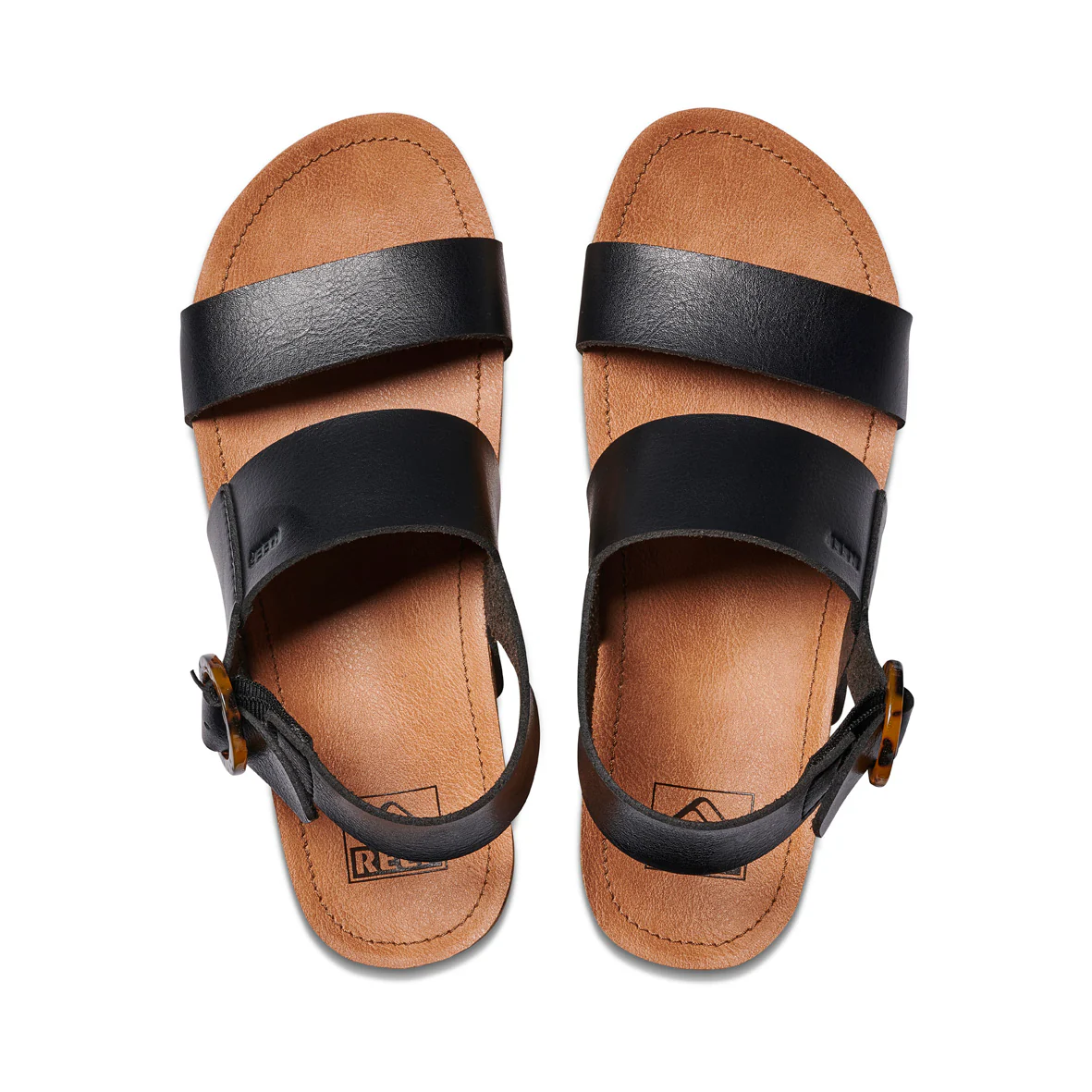 Womens Vista Hi Buckle - Black/Tan - Image 3