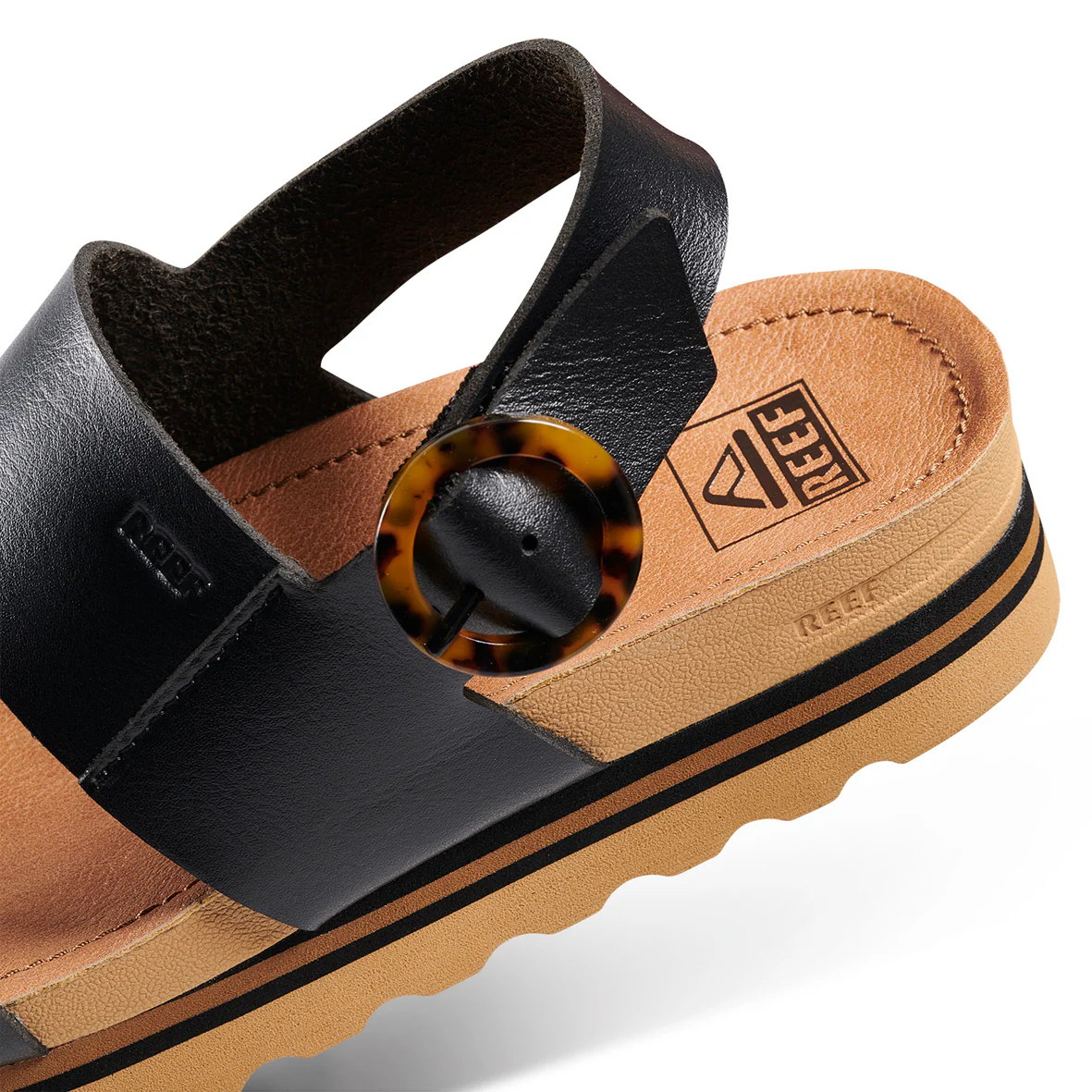 Womens Vista Hi Buckle - Black/Tan - Image 6