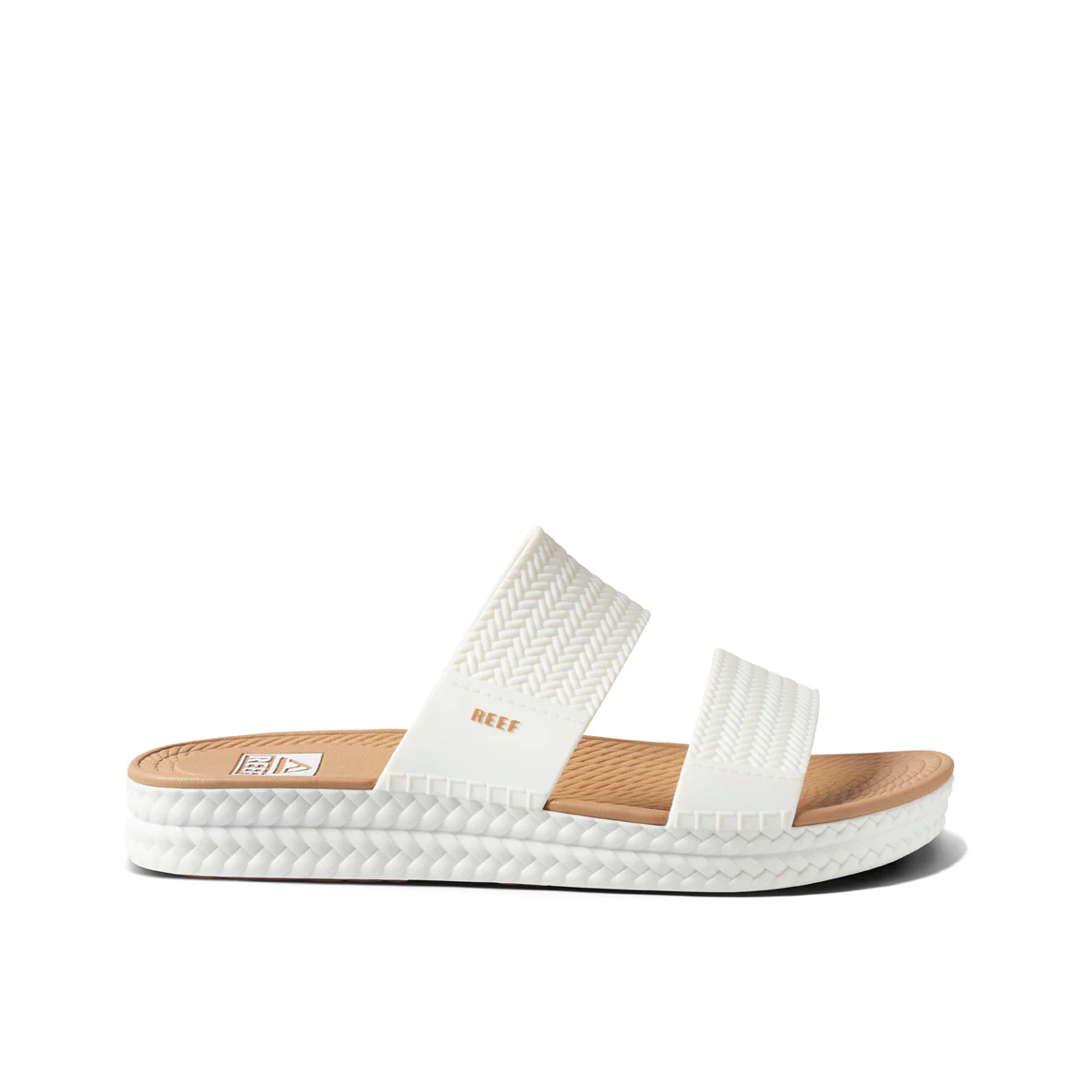 Womens Water Vista Slide - White / Tan - Image 3