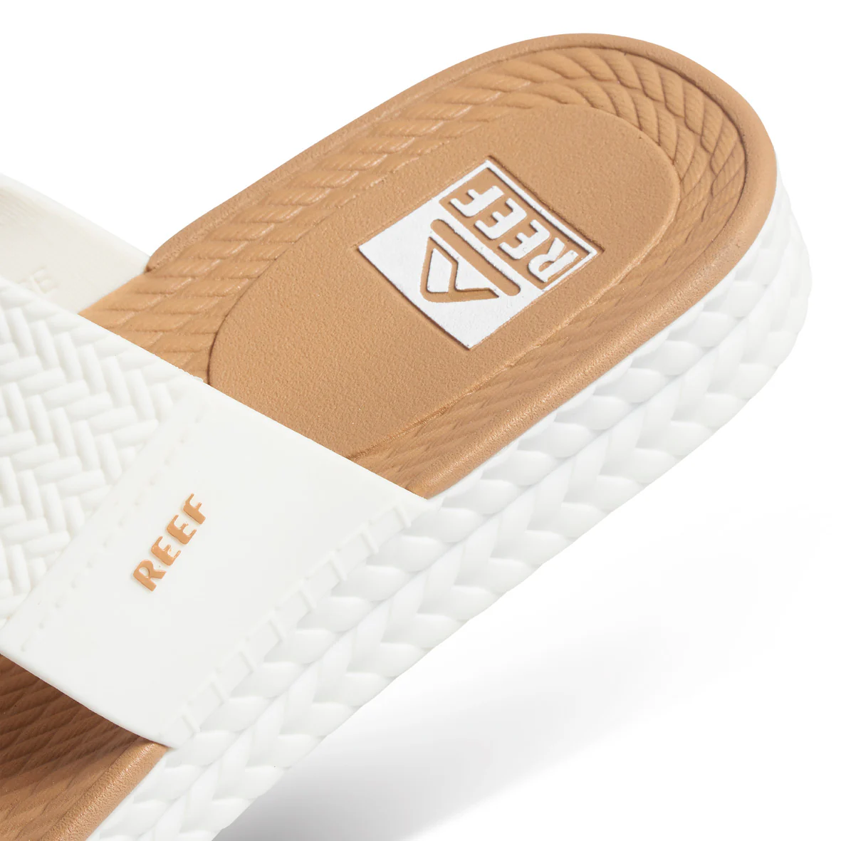 Womens Water Vista Slide - White / Tan - Image 5