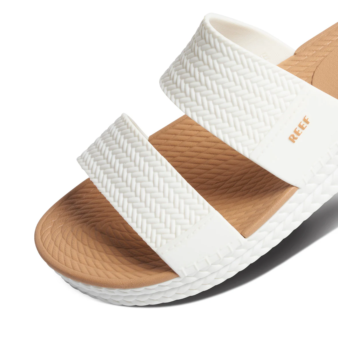 Womens Water Vista Slide - White / Tan - Image 6